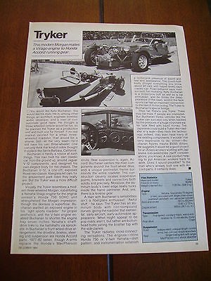 1984 TRYKER REVERSE TRIKE THRE WHEELER ***ORIGINAL ARTICLE***