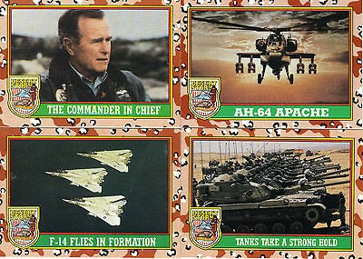 desert storm 1 complete 88 card base set topps 1991  