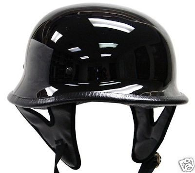 DOT German Motorcycle Street Half Helmet Chopper Cruiser Biker Gloss 