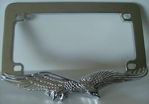 Show Chrome Eagle Motorcycle Custom License Plate Frame   USA 