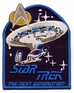 Star TrekNext Generation 4 Logo w Ship Patch  FREE S&H (STPA NG1)