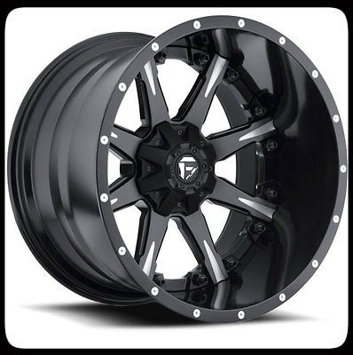 20 X 12 FUEL OFF ROAD D251 NUTS 2PC BLACK MILLED 7X150 F 150 WHEELS 