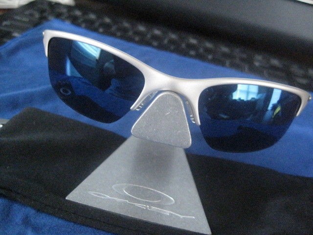 Oakley HALF WIRE SH SILVER FRAME ★ ICE IRIDIUM ★ MINT 