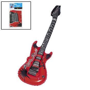 Toy 39 Inflatable Red Rock & Roll Guitar /Party Favors/FREE SH