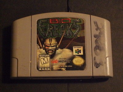 n64 nintendo 64 bio freaks video game cartridge only returns