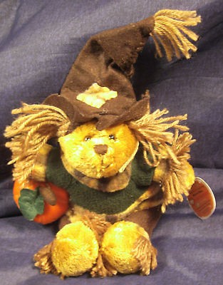 NWT March of Dimes Plushland Thanksgiving Teddy Bear 8 Pumpkin