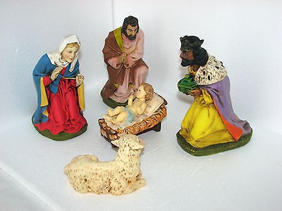 Friedel Vintage Western Germany Nativity Scene Set of 5 Christmas