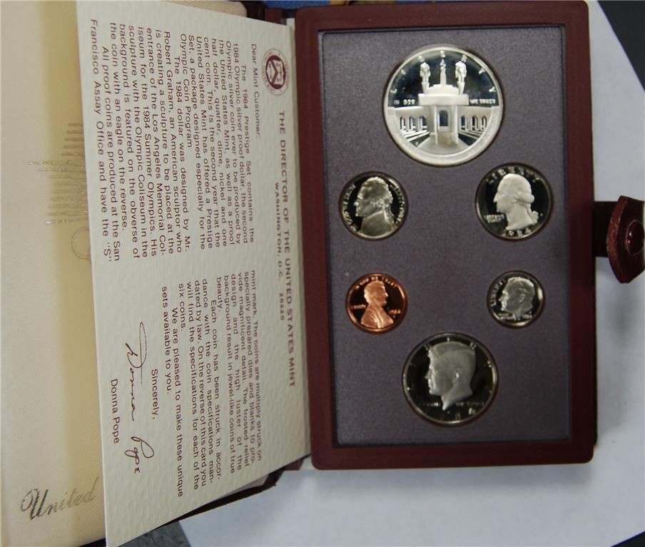 1984 Prestige Set OGP Silver Commem, mint packaging & CoA Free 