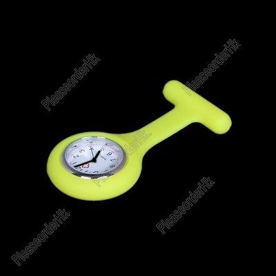 New Silicon Nurse Brooch Quartz Movement Watch Yellow Case High 