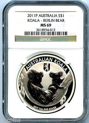   AUSTRALIA NGC MS69 KOALA BERLIN BEAR PRIVY PROOF LIKE 50000 MINTED