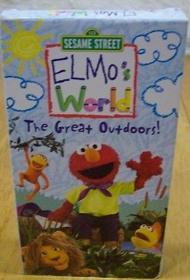 sesame street elmo s world the great outdoors vhs video