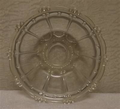 KIG Malaysia Fleur De Lis Pattern Pressed Glass Decorative Bowl