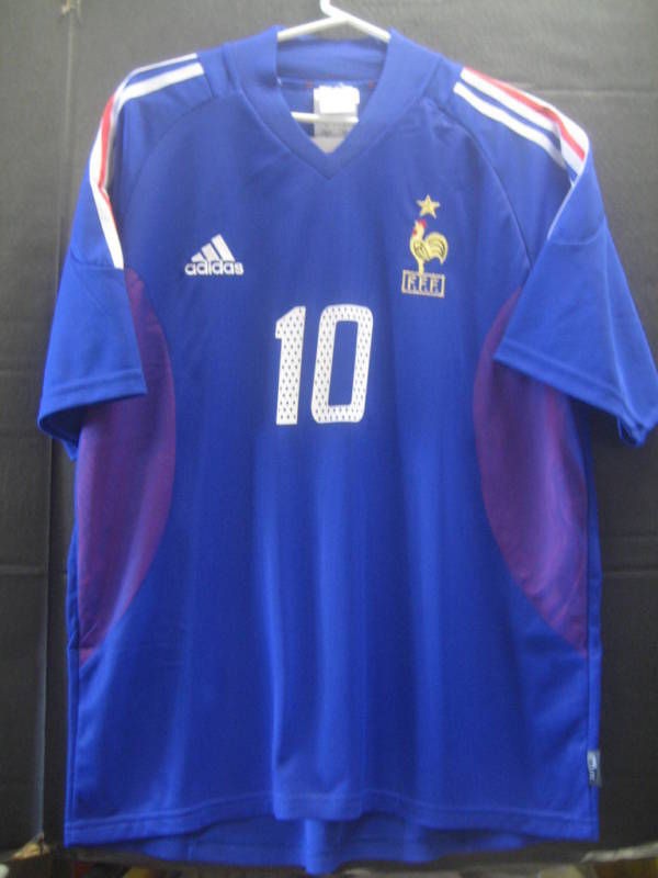 nwt authentc adidas france zidane jersey m 