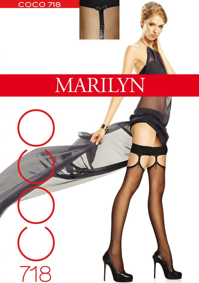 Exclusive Hold ups by Marilyn COCO 718  20 Denier   6 cm Deep Lace 