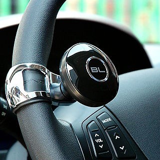 SILVER EXO Real Metal Car Steering Wheel Knob Power Handle Suicide 