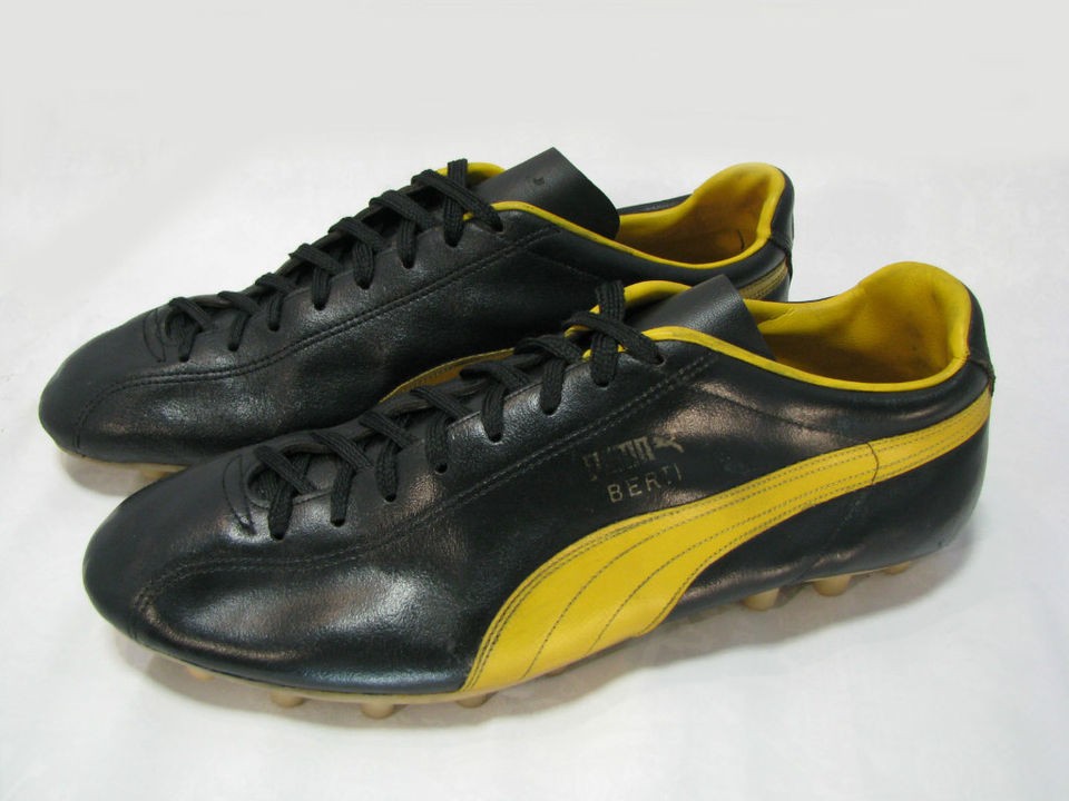 VTG Puma Leather Football Soccer Cleats Match Worn Boots Shoes 