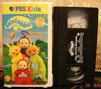 PBS Kids HERE COME THE TELETUBBIES Vhs Video Actimates Comp 60 minute 