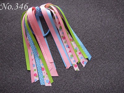 30 girl c pony o hair bow ponytail streamers 82