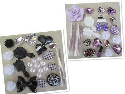 hot 2pcs 3d bling bow knot diy cell phone iphone4