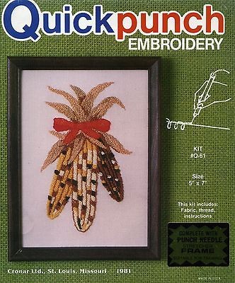 Bunka Kit ~ Harvest Corn ~ Needle & Frame Included ~ Size 5x7 ~ New