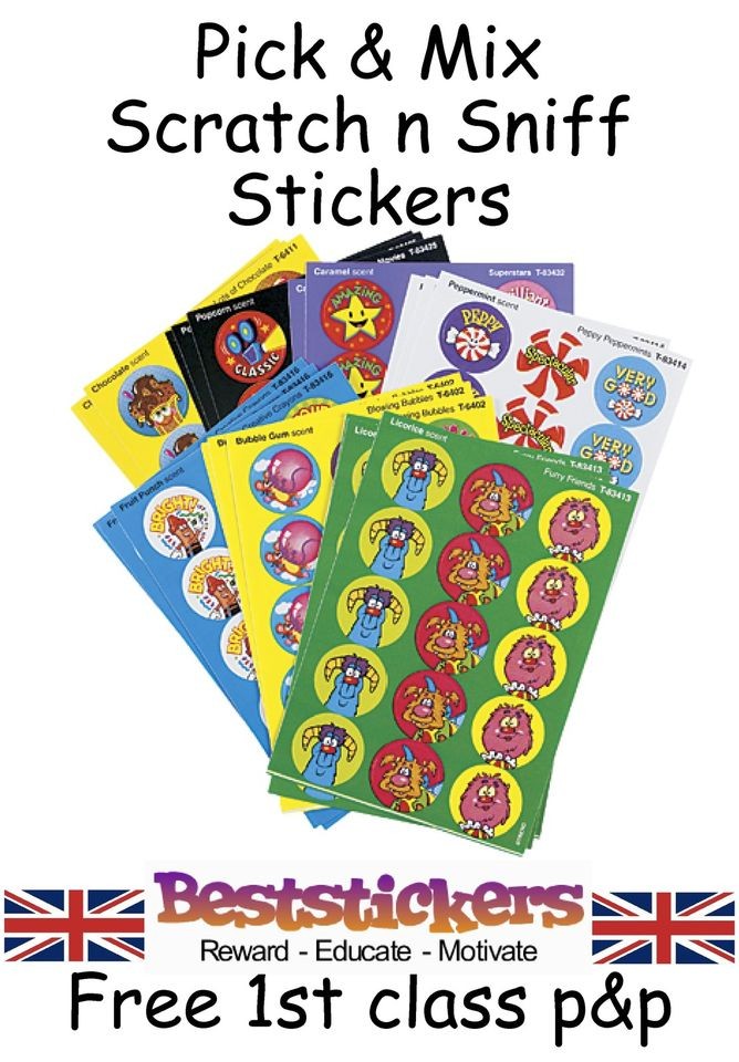 School Teacher Scratch n Sniff Reward Stickers Pick & Mix   12 Smell 