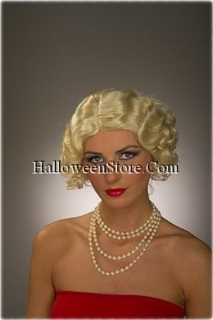 blonde flapper wig roaring 20s gangster