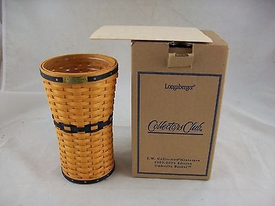 longaberger j w collection miniature umbrella basket nib time left