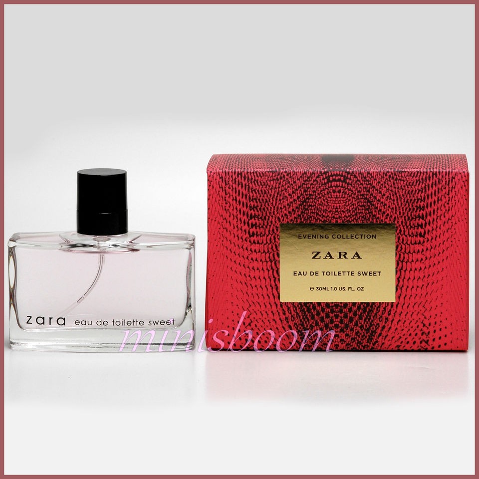 ZARA EVENING COLLECTION   EAU DE TOILETTE SWEET 1.0 OZ / 30 ML 