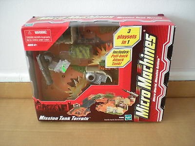 Micro Machines MISSION TANK TERRAIN 3 Playsets in 1 Hasbro Brand New