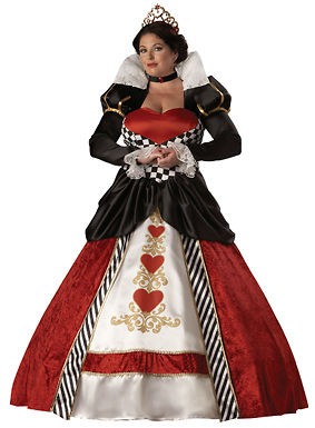 deluxe queen of hearts plus size halloween costume one day