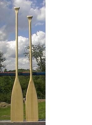 NEW Set Pair 2 Paddles OARS 54 + 48 Boat Wooden Canoe