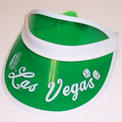 Las Vegas Clear Green Poker Dealer Loathing Visor Gambling and Casino 