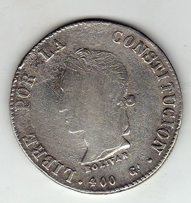 bolivia 8 soles 1863 fp silver nice condition from uruguay