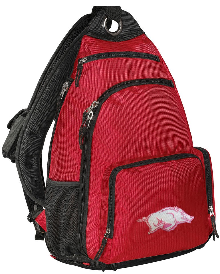   of Arkansas Sling Backpack BEST SINGLE STRAP BACKPACKS Razorback GIFT