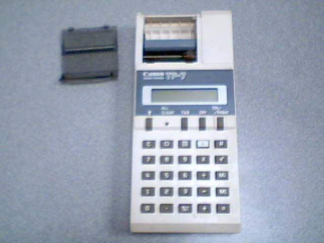   SMALL CANON TP 7 CALCULATOR POCKET PRINTER CALCULATOR~USED~WORKS