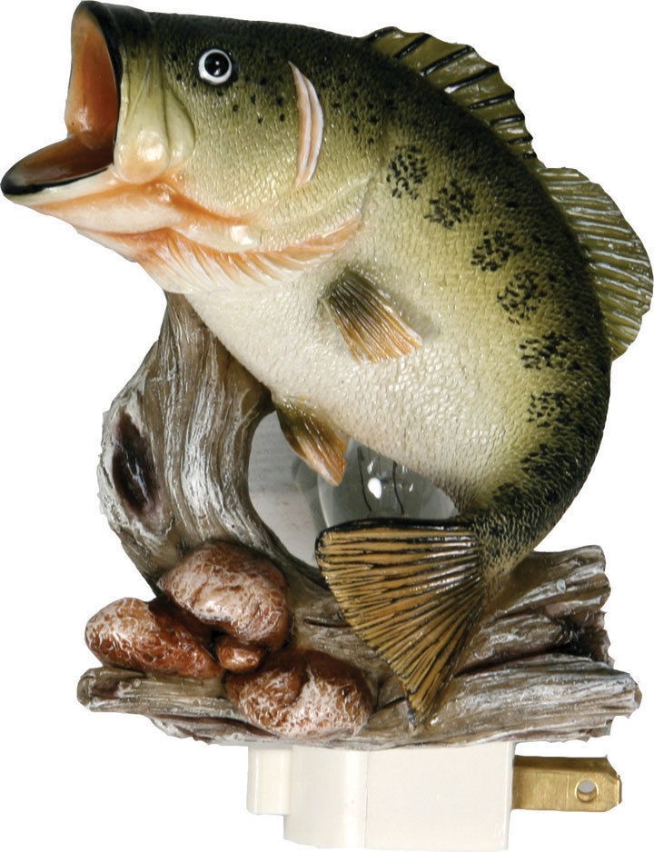 bass 3d nightlight home cabin lodge decor fishing 1 expedited