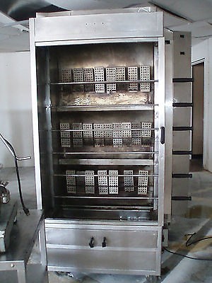   CHICKEN MACHINE ATTIAS GAS BROILER OVEN PIZZA BBQ RESTAURANT USE