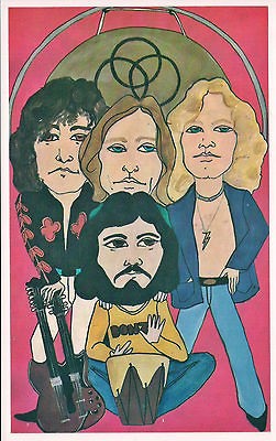 1of 52* SUPER RARE 1981 ROCKARDS * LED ZEPPELIN * CARICATURE CARTOON 