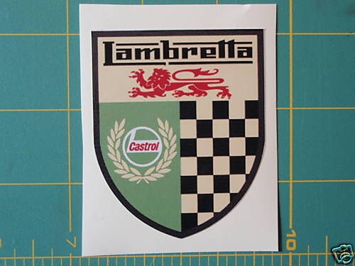 lambretta scooter castrol shield sticker rb sx ts gp tv