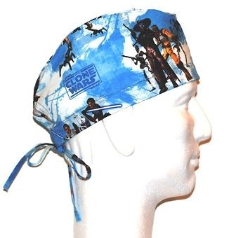 star wars the clone war theme scrub hat time left