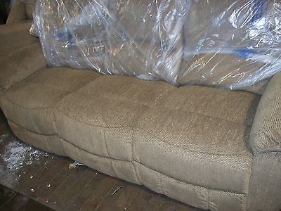 LT.BROWN   LAZYBOY DUAL RECLINER SOFA   LOCAL PICK UP ONLY   NEW