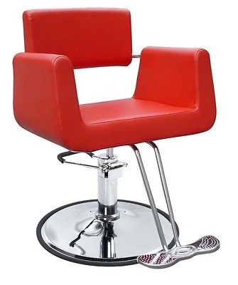 New Red Modern Hydraulic Barber Chair Styling Salon Beauty Spa 