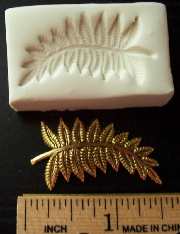 fern leaf 1 1 2 hard polymer clay mold plant