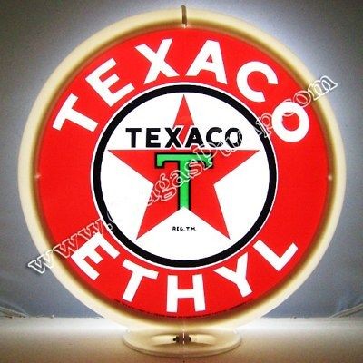 texaco ethyl gasoline gas oil pump globe free s h