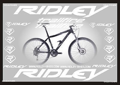 RIDLEY BIKES 2012 TRAILFIRE MTB STICKERS DECALS GRAPHICS STICKERS 