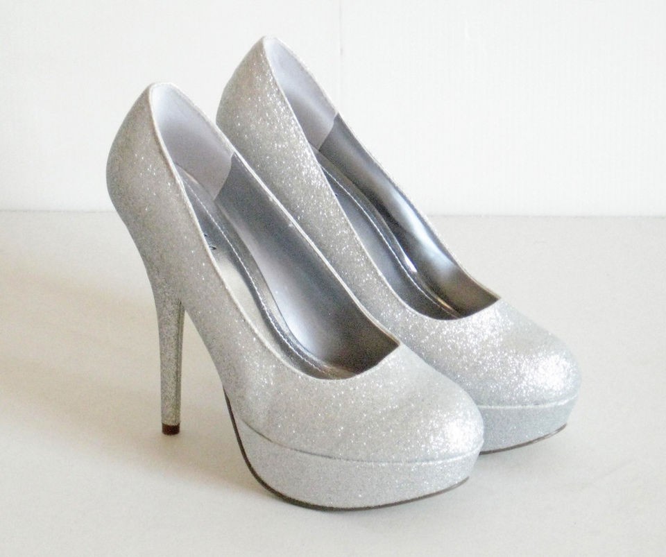 new stiletto high heels platform pumps sparkle glitter