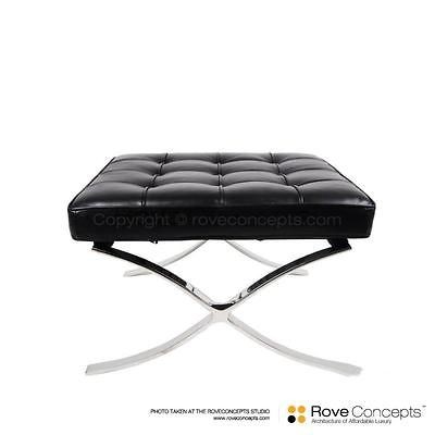 BARCELONA OTTOMAN BLACK mid century contemporary furniture