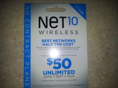 Pack of 100x NET10 SIM CARDS. Great for GSM AT&T Phones. ONE DAY 