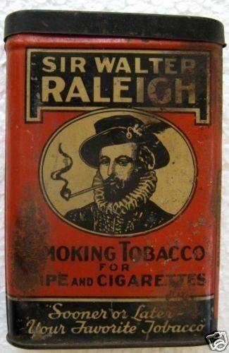 sir walter raleigh tobacco tin box brown williamson from israel