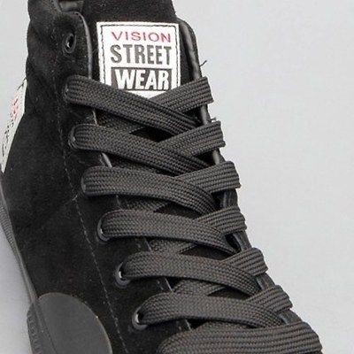   WEAR BLACK SUEDE HI TOP 13 NEW (vintage skateboard style bmx nos